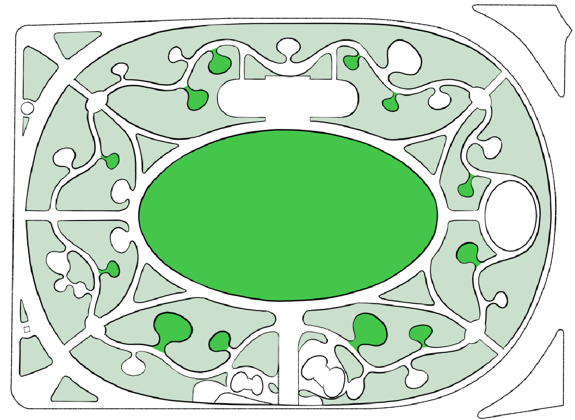 Plan to show social ovals proposed to be grass